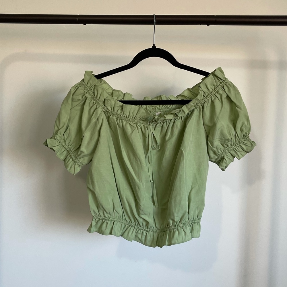 Off the shoulder crop top